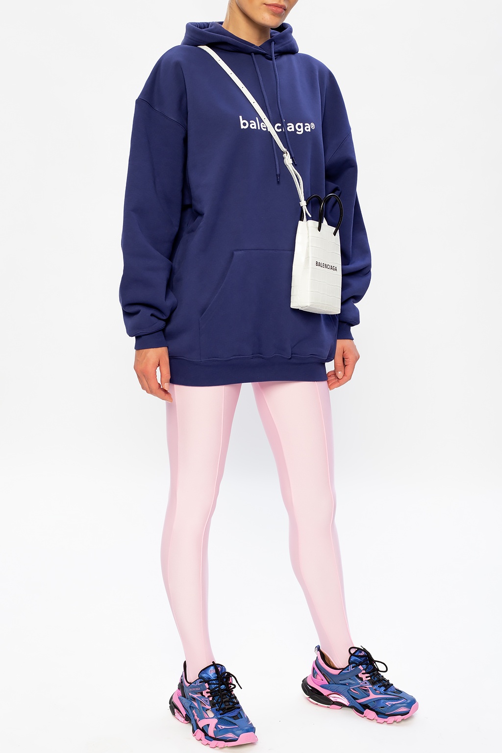 Oversize hoodie with logo Balenciaga - IetpShops US